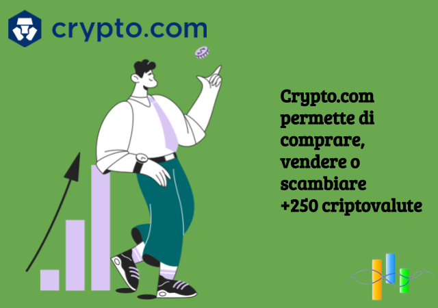 Crypto.com permette di operare in diversi modi con +250 criptovalute