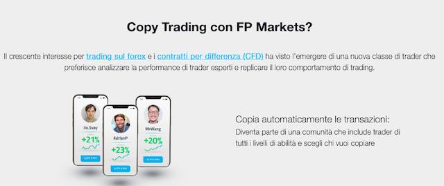 FP Makrets strumento di copy trading